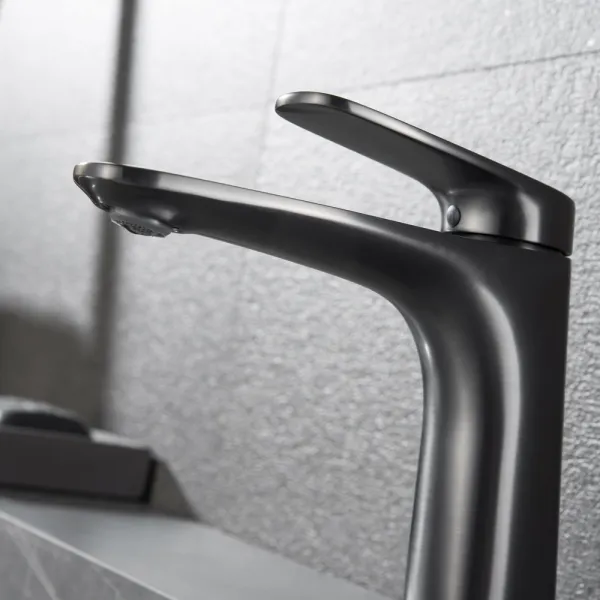 Смеситель для раковины Black&White Universe 8701MG оружейная сталь