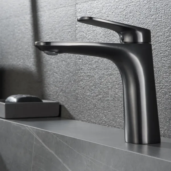 Смеситель для раковины Black&White Universe 8701MG оружейная сталь