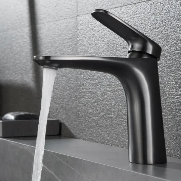 Смеситель для раковины Black&White Universe 8701MG оружейная сталь