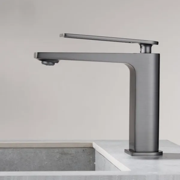 Смеситель для раковины Black&White Universe 9901MG оружейная сталь