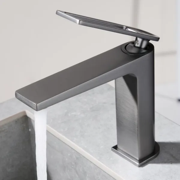 Смеситель для раковины Black&White Universe 9901MG оружейная сталь