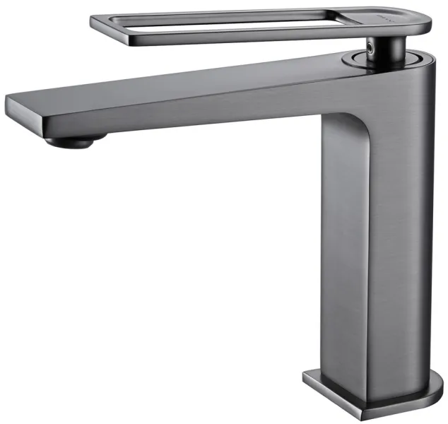Смеситель для раковины Black&White Universe 9901MG оружейная сталь