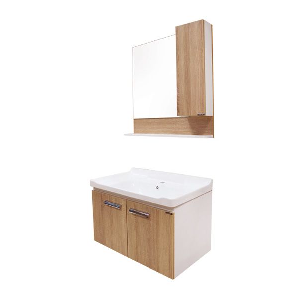 Comforty Тумба-умывальник "Рига-80" дуб сонома с раковиной Comforty 9335-80 Comforty Тумба-умывальник "Рига-80" дуб сонома с раковиной Comforty 9335-80