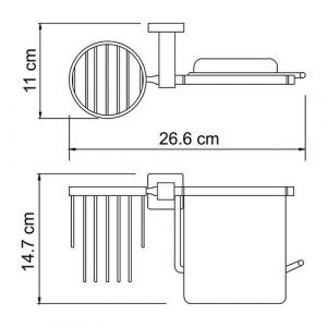 Wasserkraft Lippe K-6559 Держатель туалетной бумаги и освежителя
