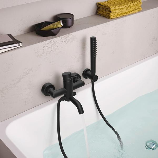 Смеситель для ванны Paini Cox 78PZ100 чёрный матовый