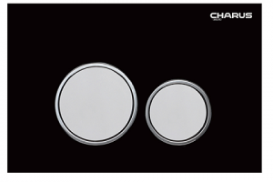 Клавиша смыва Charus Bagliore FP.330.BLACK.10 чёрный, стекло