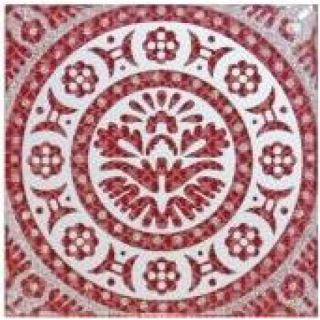 Вставка КЕРАМИ СК000004947 Восточные узоры бордовый 8х8 (20шт) (В)