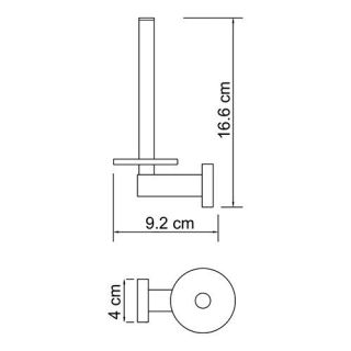 Wasserkraft Lippe K-6597 Держатель туалетной бумаги вертикальный Wasserkraft Lippe K-6597 Держатель туалетной бумаги вертикальный