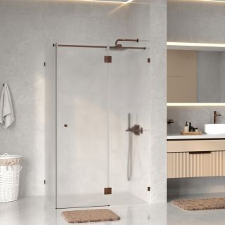 Душевой уголок WasserKRAFT Paar 88H07R-TXG 120x90 см профиль розовое золото стекло текстурное