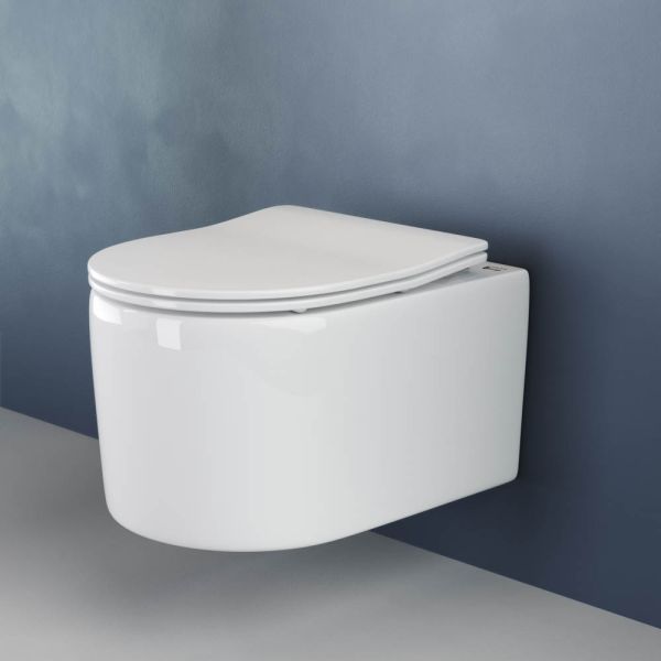 Подвесной унитаз Ceramica Nova Moments CN3003 безободковый белый Подвесной унитаз Ceramica Nova Moments CN3003 безободковый белый