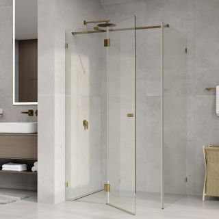 Душевой уголок WasserKRAFT Ems 76H10 120x100 см профиль золото стекло прозрачное