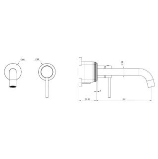 Смеситель для раковины Wonzon & Woghand Stick WW-88869017-MW белый матовый
