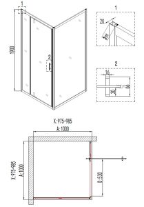 Душевой уголок NIAGARA NOVA NG-6602-08 100Х100