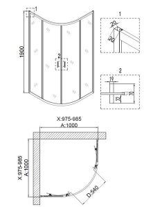 Душевой уголок NIAGARA NOVA  NG-6607-08 100x100 см