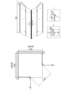 Душевой уголок NIAGARA NOVA NG-6613-08 90X90 см