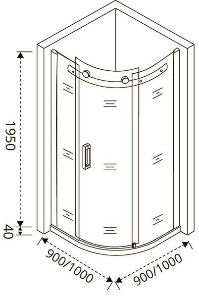 душевой уголок Good Door GALAXY R-100-C-B душевой уголок Good Door GALAXY R-100-C-B