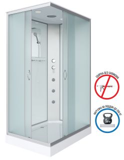 Душевая кабина Niagara NG-43975-14QG с гидромассажем 90x70см серебро/матовое