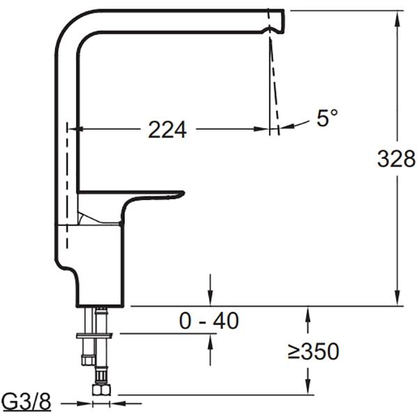 Смеситель для раковины Jacob Delafon ALEO E72360-CP