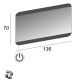 Зеркало с LED подсветкой Cezares 136x70 Vague 45006