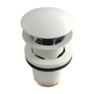 Донный клапан для раковины Kludi 1042653-00 с функцией push-open белый матовый