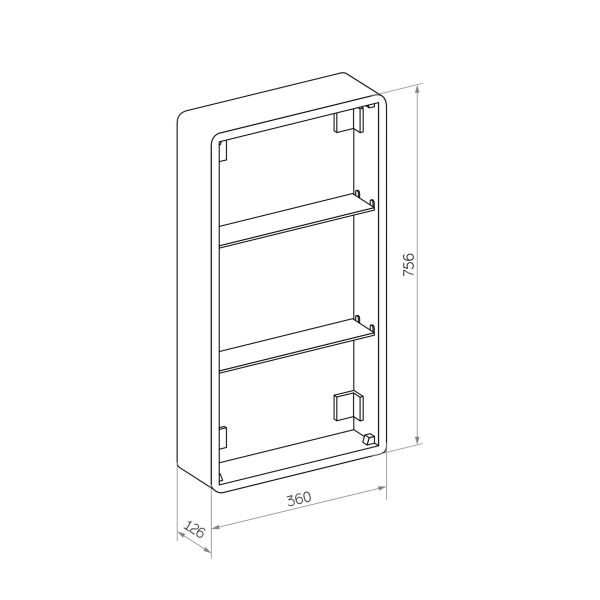 Зеркало-шкаф Reflexion Circle 40R RF2104SR с подсветкой 40х80