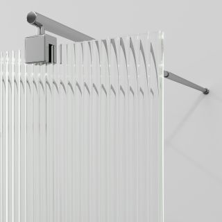 Душевая перегородка WasserKRAFT Vechte 60W39-FL 90 см профиль хром стекло рифлёное