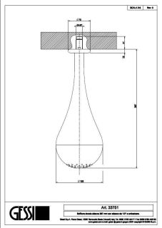 Верхний душ Gessi Goccia 33751.031 40 см хром