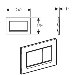 Кнопка смыва Geberit sigma 30 115.883.KJ.1 белый/хром Кнопка смыва Geberit sigma 30 115.883.KJ.1 белый/хром