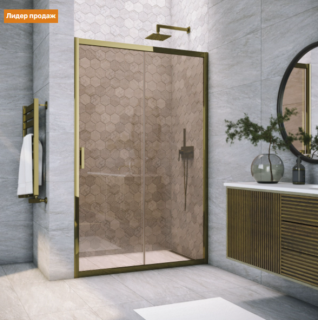 Душевая дверь в нишу Vegas Glass ZP Tur Novo h1900 130 05 05 профиль бронза, стекло бронза Душевая дверь в нишу Vegas Glass ZP Tur Novo h1900 130 05 05 профиль бронза, стекло бронза