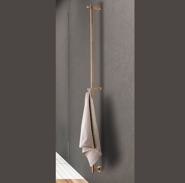 Полотенцесушитель электрический Margaroli Arcobaleno 516 Switch box Brushed Warm Bronze PVD 154x10 см брашированная бронза