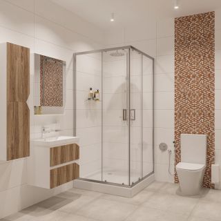 Душевой угол Niagara Nova 6688-08 стекло прозрачное профиль хром 80x80см Душевой угол Niagara Nova 6688-08 стекло прозрачное профиль хром 80x80см