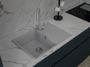 Мойка кухонная GranFest URBAN 668L серый