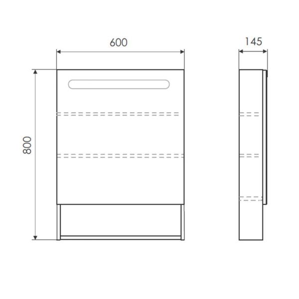 Зеркало-шкаф Comforty Никосия  00-00014144 60 см белый