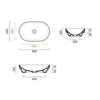 Раковина Catalano Sfera 0524550001 55 см белый