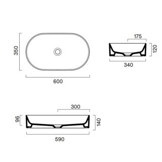 Раковина Catalano Zero 0122600001 60 см белый