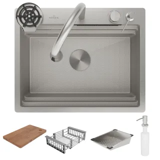 Кухонная мойка RoxenBath Stage Plus 60-S Plus 560250-60-S сатин текстурное покрытие