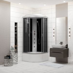 Душевая кабина Niagara NG-2507-14G с гидромассажем 80x80см серебро/тонированное