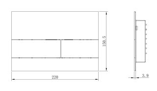 Клавиша смыва Bohem нерж.сталь MATT WHITE (для TECE) белый матовый