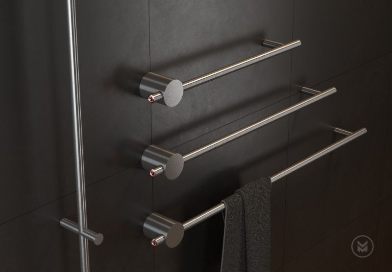 Электрический полотенцесушитель Broner Bruno BR.007.060.0000.S 60 см с кнопкой сатин шёлк