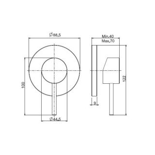Смеситель для душа Carlo Frattini Spillo Up F3033/1CR+F2535CR хром
