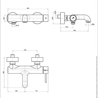 Смеситель для ванны Carlo Frattini Spillo Up F3034/1NCR хром