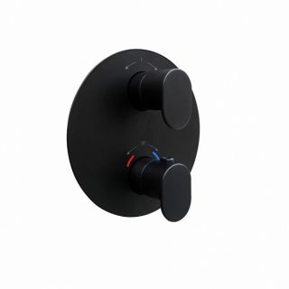Встраиваемый смеситель для душа Kerama Marazzi Ole 67638EKM.01.093 с термостатом чёрный матовый Встраиваемый смеситель для душа Kerama Marazzi Ole 67638EKM.01.093 с термостатом чёрный матовый