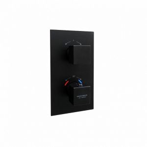 Встраиваемый смеситель для душа Kerama Marazzi Futura 67648EKM.01.093 с термостатом чёрный матовый