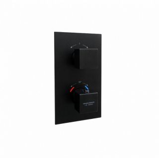 Встраиваемый смеситель для душа Kerama Marazzi Futura 67648EKM.01.093 с термостатом чёрный матовый