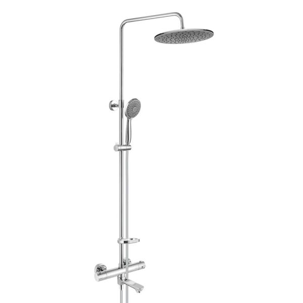 Душевая стойка Swedbe Hermes 9090G1GH с термостатическим смесителем для ванны хром/серый Душевая стойка Swedbe Hermes 9090G1GH с термостатическим смесителем для ванны хром/серый