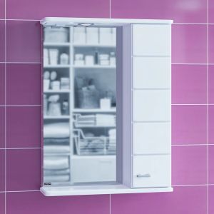 Зеркальный шкаф с подсветкой СанТа Омега 107004 60см правый белый