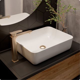 Смеситель для раковины AQUAme Monza AQM6314BG золото брашированное