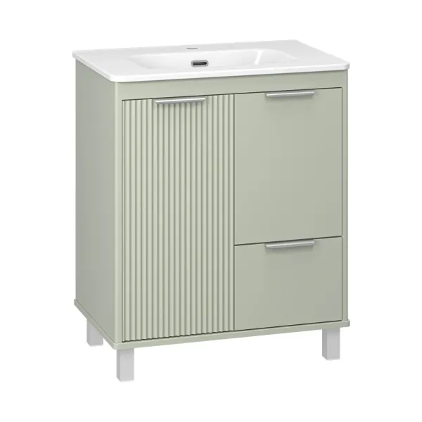 Напольная тумба под раковину Brevita Risacca Pistachio 70 УТ000026419 фисташковый