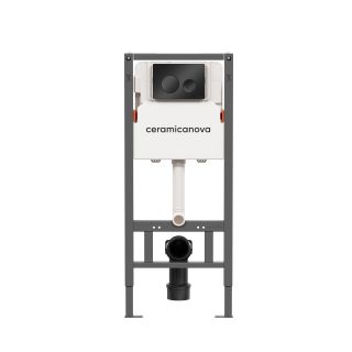 Система инсталляции для унитазов Ceramicanova Баланс (Balance) CN121001MB  с кнопкой смыва Круг (Circle) чёрный матовый