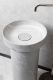 Накладная раковина с пьедесталом золото Armadi Art Sole Corian 801-GR+801-Base-GR Amani Grigio/серый